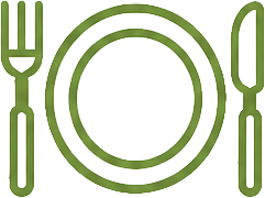 Plate with Fork & Knife Icon